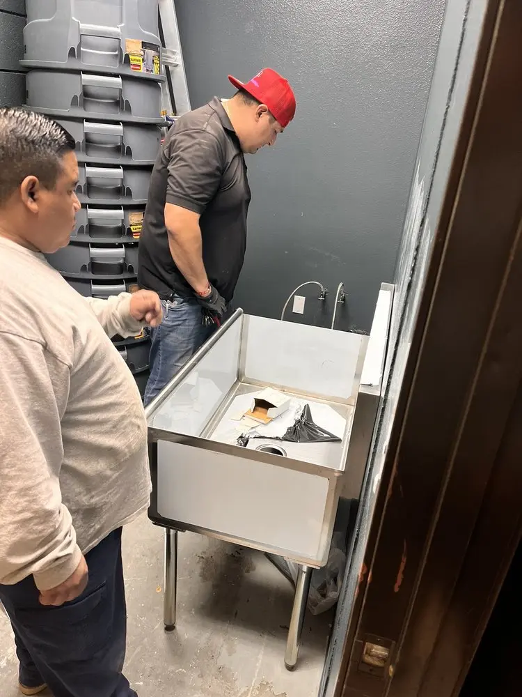 Commercial plumbing and sink installation in North Palm Trail